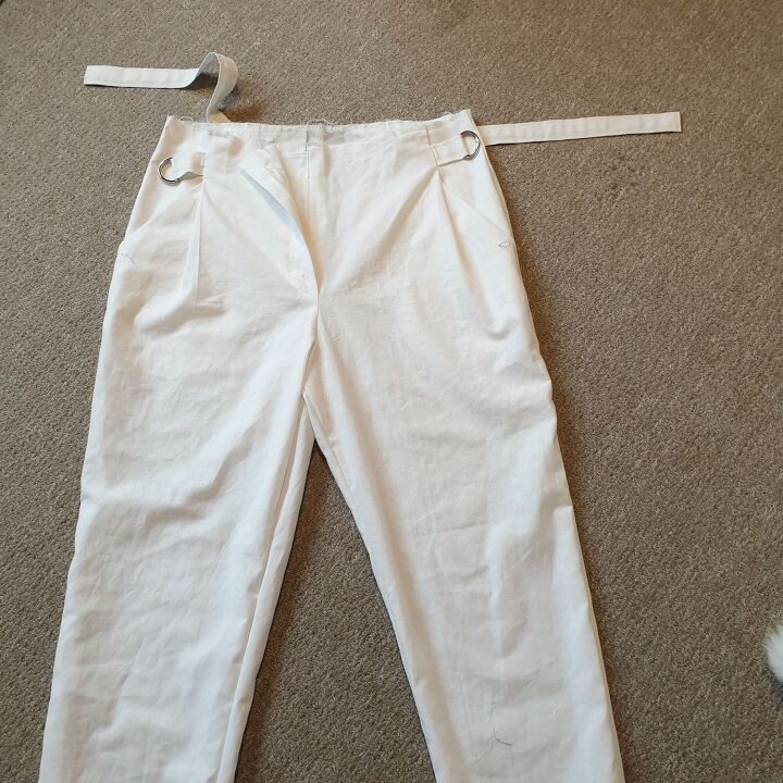 white linen trousers seasonally appropriate for summer and winter