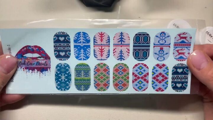 christmas sweater nails, Christmas nail decals