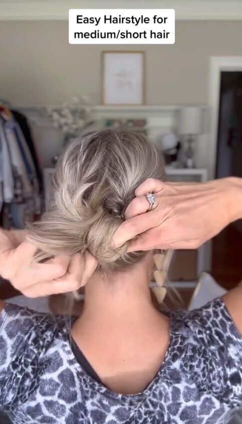 easy updo for fine and slippery hair, Creating buns