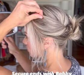 easy updo for fine and slippery hair, Finishing touches