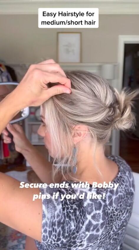 easy updo for fine and slippery hair, Finishing touches