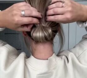 cute claw clip hairstyle, Creating small bun