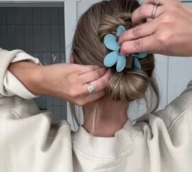 cute claw clip hairstyle, Clipping sections