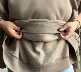 how to crop your hoodie, Folding fabric