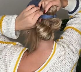 grab a ball cap and start rolling your ponytail, Making bun