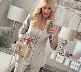 outfit ideas over 40, The metallic suit