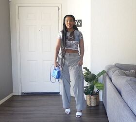 outfit ideas with cargo pants, White heels with cargo pants