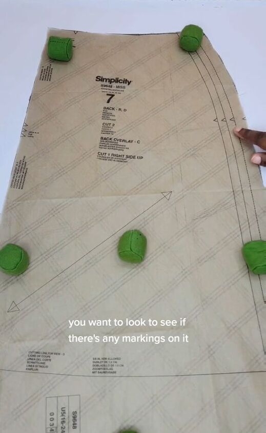 how to cut out your fabric when sewing a project, Markings