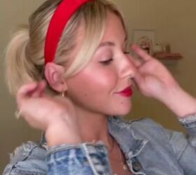 3 ways to style your short hair in a headband, High ponytail