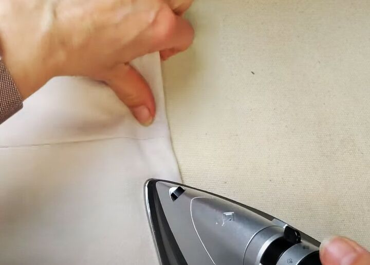 how to add a zipper to a bag, Ironing fabric