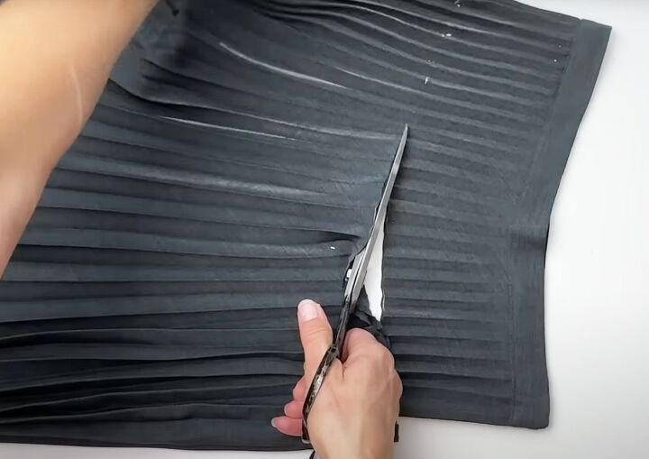 how to make a skirt bigger, Cutting skirt