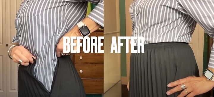 how to make a skirt bigger, Before vs after How to make a skirt bigger
