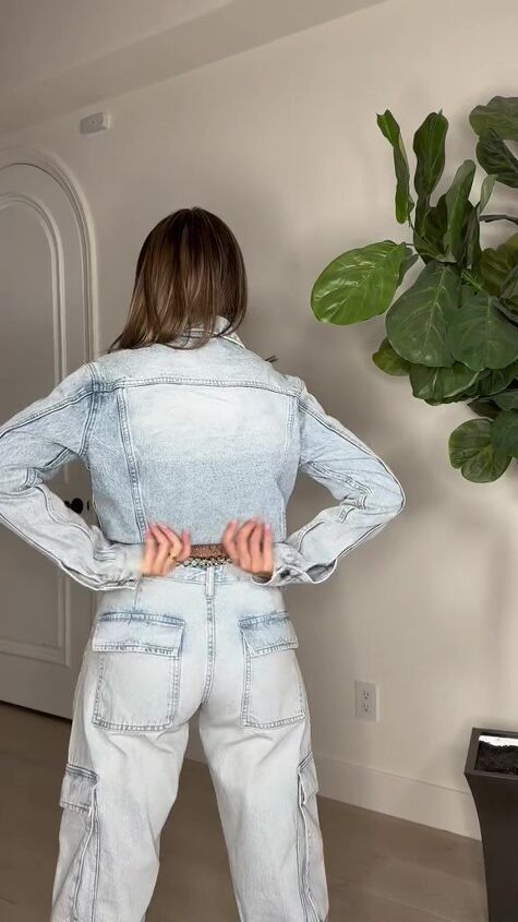 how to crop a denim jacket without cutting it, Evening jacket up