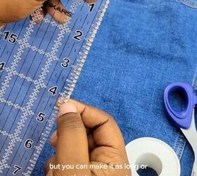 how to add rhinestone fringe to a jean jacket, Measuring