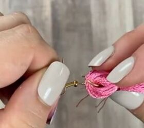 all you need is thread to diy these earrings, Attaching hook