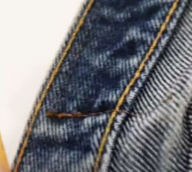 take in jeans at the waist, Removing label