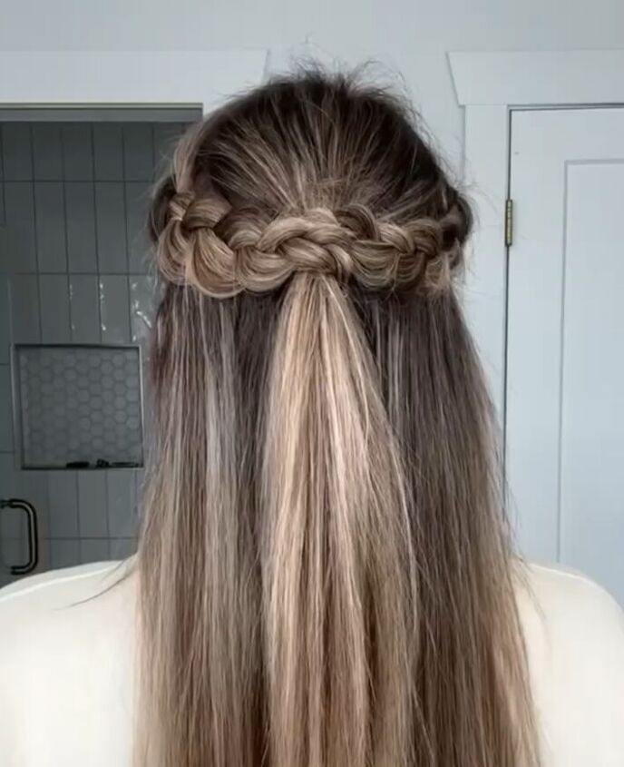 easy half up braided hairstyle, Easy half up braided hairstyle