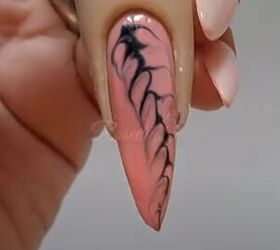 nail design hacks, Feathered swirl nails
