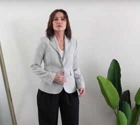 how to look polished, Trying blazer on