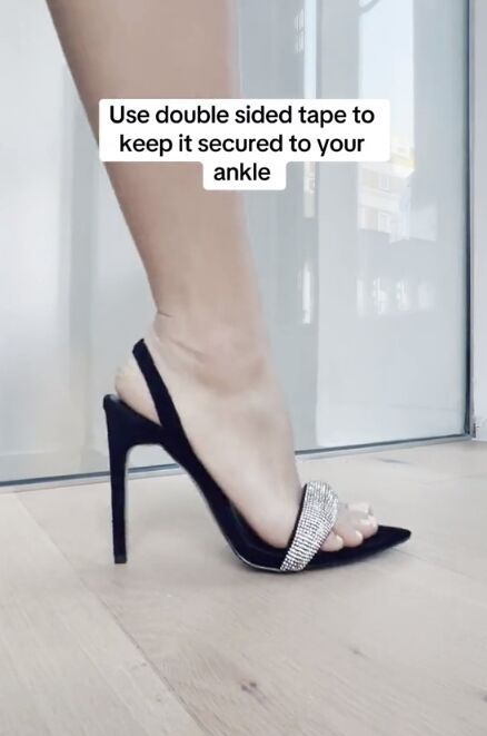 a heel hack every woman should know, Slingback heel