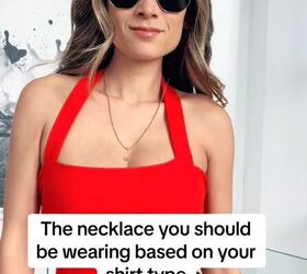 the necklace you should be wearing with your shirt type, Halter neck top