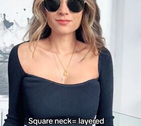 the necklace you should be wearing with your shirt type, Square neck top