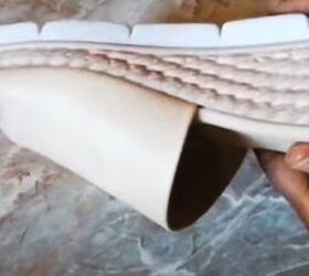diy leather sandals, Cutting and attaching uppers