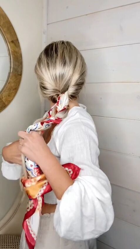 how to add a silk scarf in your hair, Braiding hair
