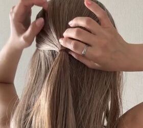 long lasting side braid, Making ponytail