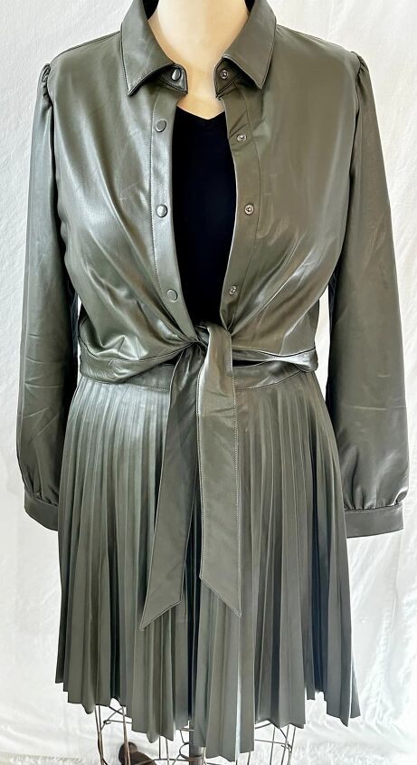 Altering a Faux Leather Dress | Upstyle Altering a Faux Leather Dress | Upstyle