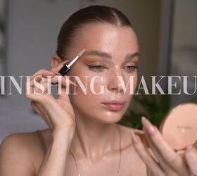 makeup look for hooded eyes, Applying brow gel