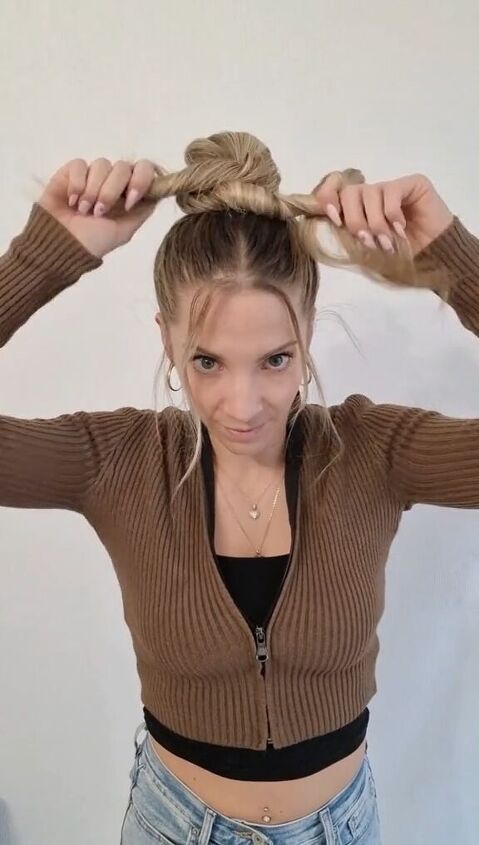 easy tutorial for a spiral bun look, Twisting hair