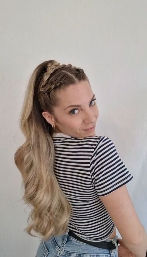 half up hairstyle with 2 gorgeous braids, Half up hairstyle with 2 gorgeous braids