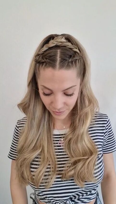half up hairstyle with 2 gorgeous braids, Half up hairstyle with 2 gorgeous braids