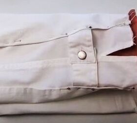 how to upcycle jeans, Pinning inserts