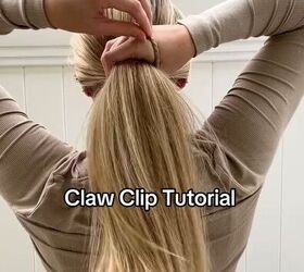 the best way to get a claw clip to work, Tying ponytail