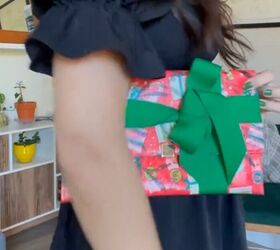 Genius Way to Upcycle a Purse With a Christmas Napkin