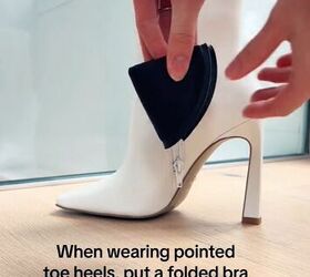 the secret to protecting your toes in pointy shoes, Folding bra pad