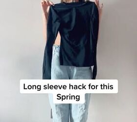 Keep this alluring long-sleeve shirt hack handy for spring and thank us later