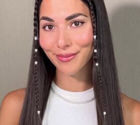 stop your braid halfway to do this, Unique bubble braid hairdo
