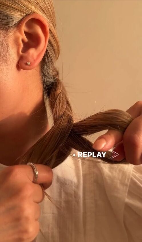 hair hack instead of braiding to get big volume, Wrapping hair
