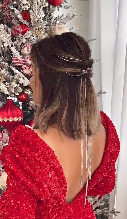 perfect sparkly hairstyle for the holidays, Perfect sparkly hairstyle for the holidays