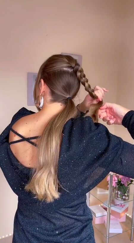 easy effortless look for holiday parties, Braiding