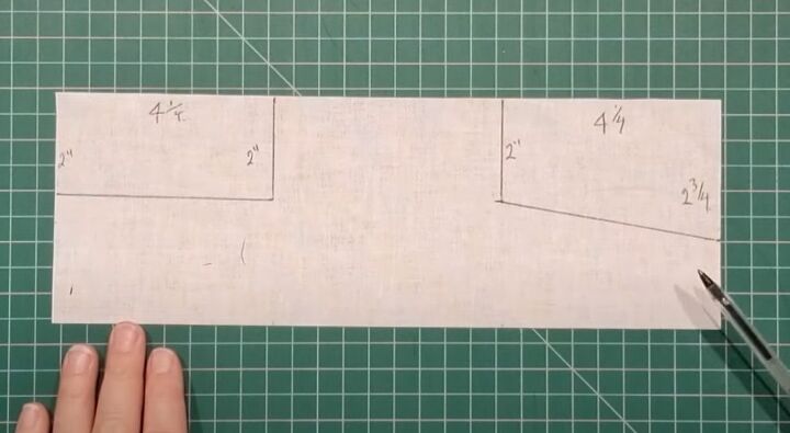 card holder sewing pattern, Drafting pattern