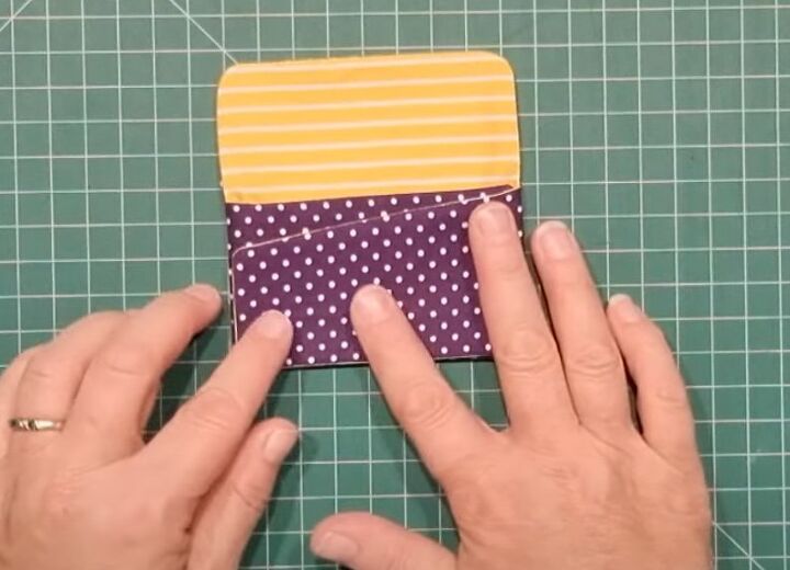 card holder sewing pattern, Assembling DIY card holder