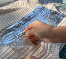 use this diy technique to create your nye outfit, Peeling away carrier sheet