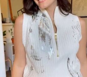 use this diy technique to create your nye outfit, DIY foil top