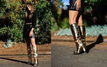 Metal Leaf DIY Boots Tutorial: How to Create Super Glam Boots