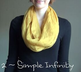 ways to style a scarf, Tying infinity scarf