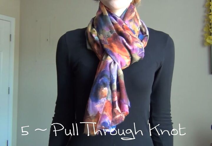ways to style a scarf, Pull through knot scarf